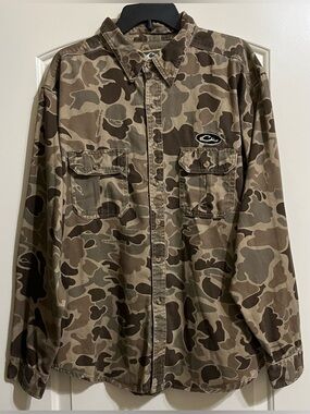 Drake Waterfowl Systems Men’s Camo Button Down Shirt Size 2XL